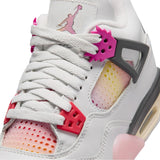 Nike Air Jordan 4 Retro Comic Off White / Fire Pink - Anthracite  IO2361-100 Grade-School
