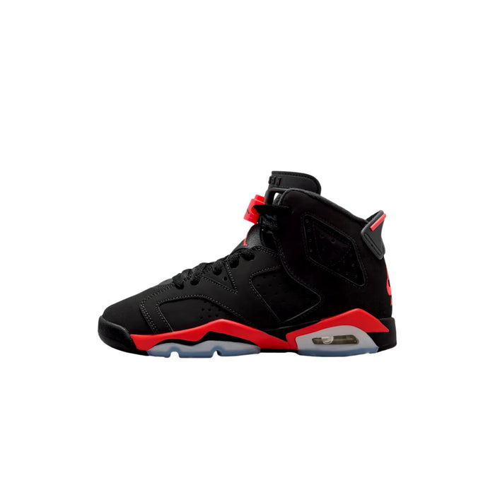 Nike Air Jordan 6 Retro Black / Light Crimson  IQ1275-001 Grade-School