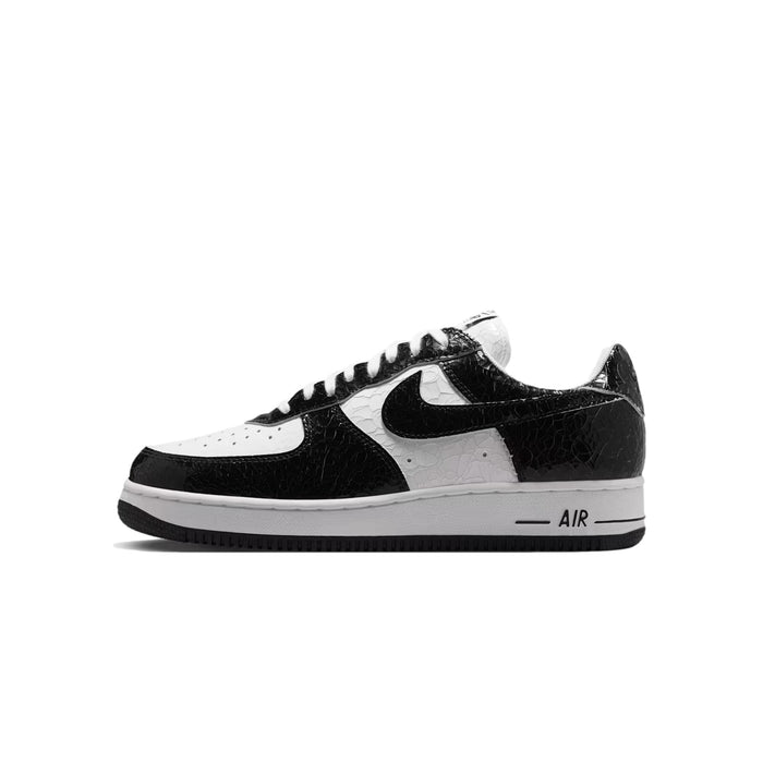 Nike Air Force 1 Cracked Leather Black / Black - White  JA0248-001 Men's