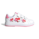 Adidas Advantage Base 2.0 White / Bliss Pink / Pulse Lime  JH9860 Pre-School