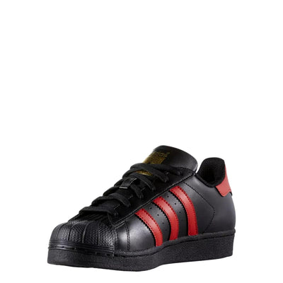 Adidas Superstar J Core Black/Scarlet-Gold Metallic  S80695 Grade-School