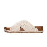 Dirty Laundry Tacoma Crochet Slide White  Tacoma-128 Women's