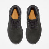 Timberland Premium 6 Inch Waterproof Boot Black Nubuck  TB-012707-001 Pre-School