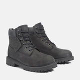 Timberland Premium 6 Inch Waterproof Boot Black Nubuck  TB-012907-001 Grade-School