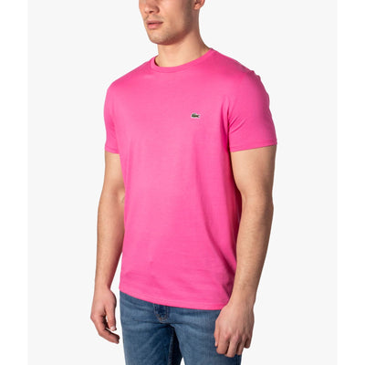 Lacoste Pima Cotton Croc Logo T-Shirt Pink  TH6709-51-PQS Men's