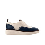 Cole Haan Originalgrand Platform Wing Tip Oxford Blue Wing Teal / Ivory  W30260 Women's